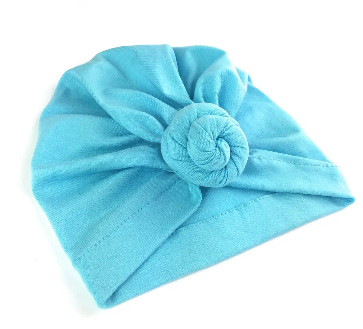 Turban Knot Hat - Light Blue 1