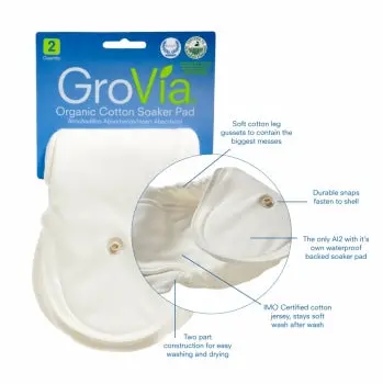 Organic Cotton Soaker Pads - 2 Pack 1