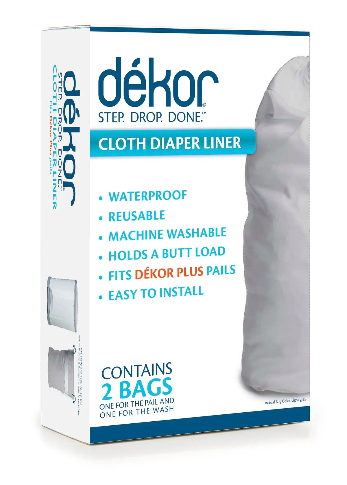 Cloth Diaper Liner (2 Pcs) For Dekor Plus Diaper Pail 1