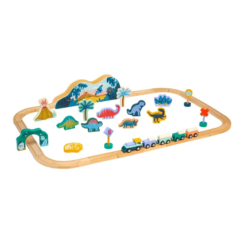 T-Rex Express Wooden Train Set 1