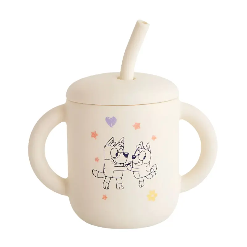 Bluey Silicone Training Cup + Straw 2