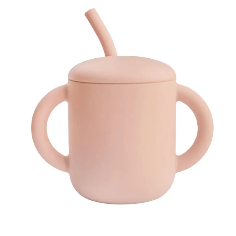 Silicone Training Cup + Straw 1