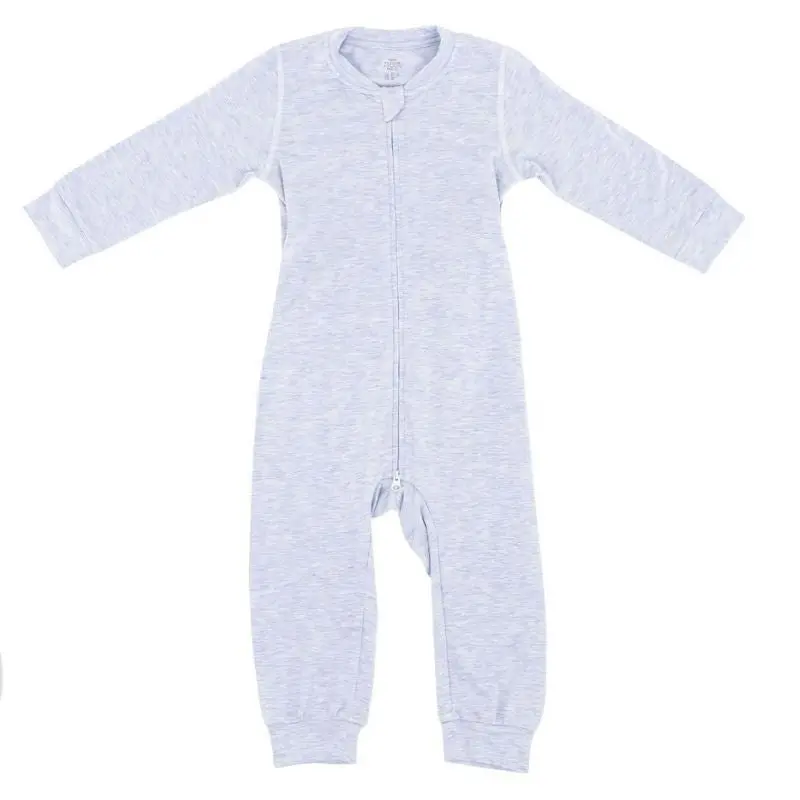 Bamboo Cotton Long Sleeve Drop Bottom Romper 3