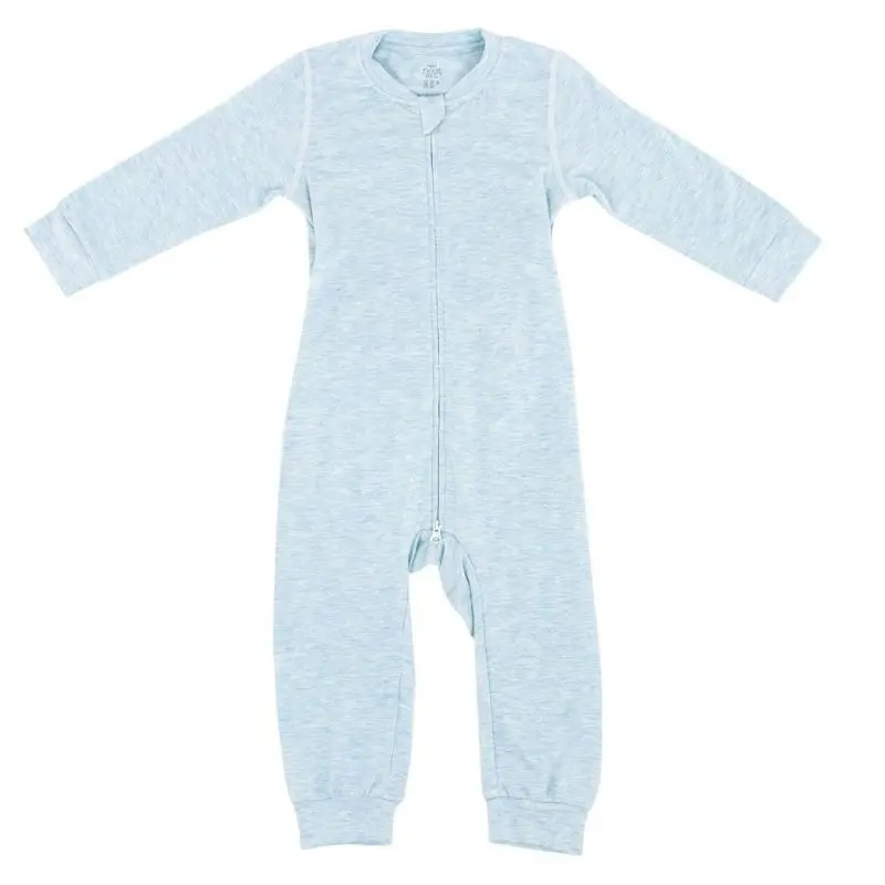 Bamboo Cotton Long Sleeve Drop Bottom Romper 2