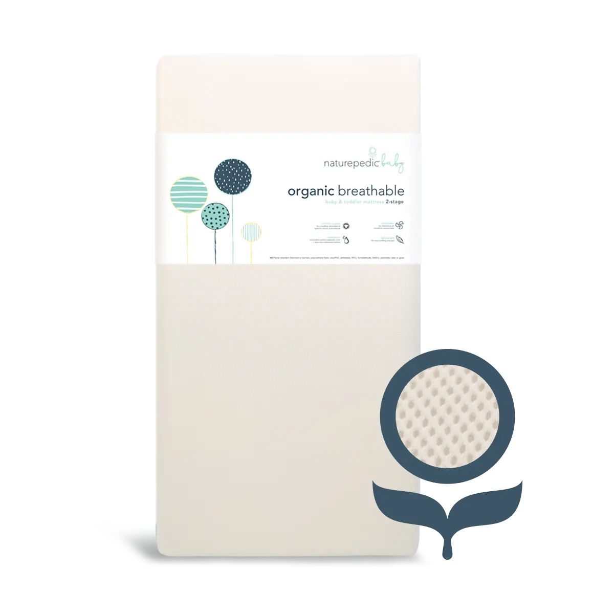 Organic Breathable 2-Stage Crib Mattress 1