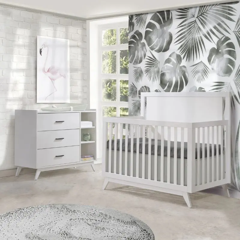 Sissi Convertible Crib + 3 Drawer Combo Dresser Set 2
