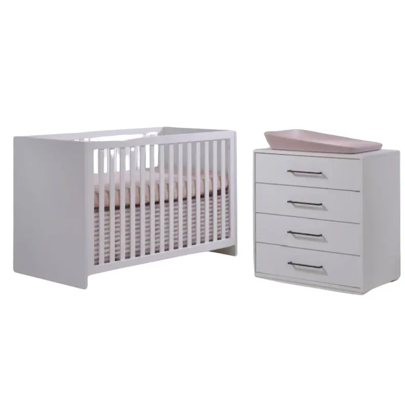 Contempo Island Convertible Crib + 4-Drawer Dresser Combo 1