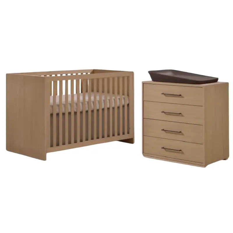 Contempo Island Convertible Crib + 4-Drawer Dresser Combo 3