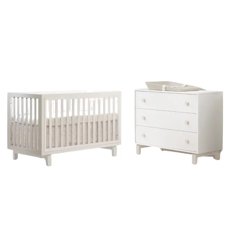 Bjorn Convertible Crib And 3-Drawer Dresser Combo 1