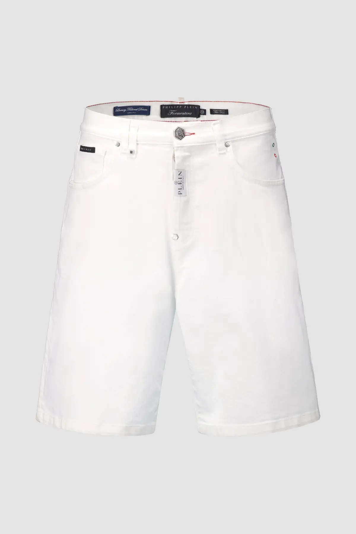 Philipp Plein White Denim Formentera Fit Shorts 1