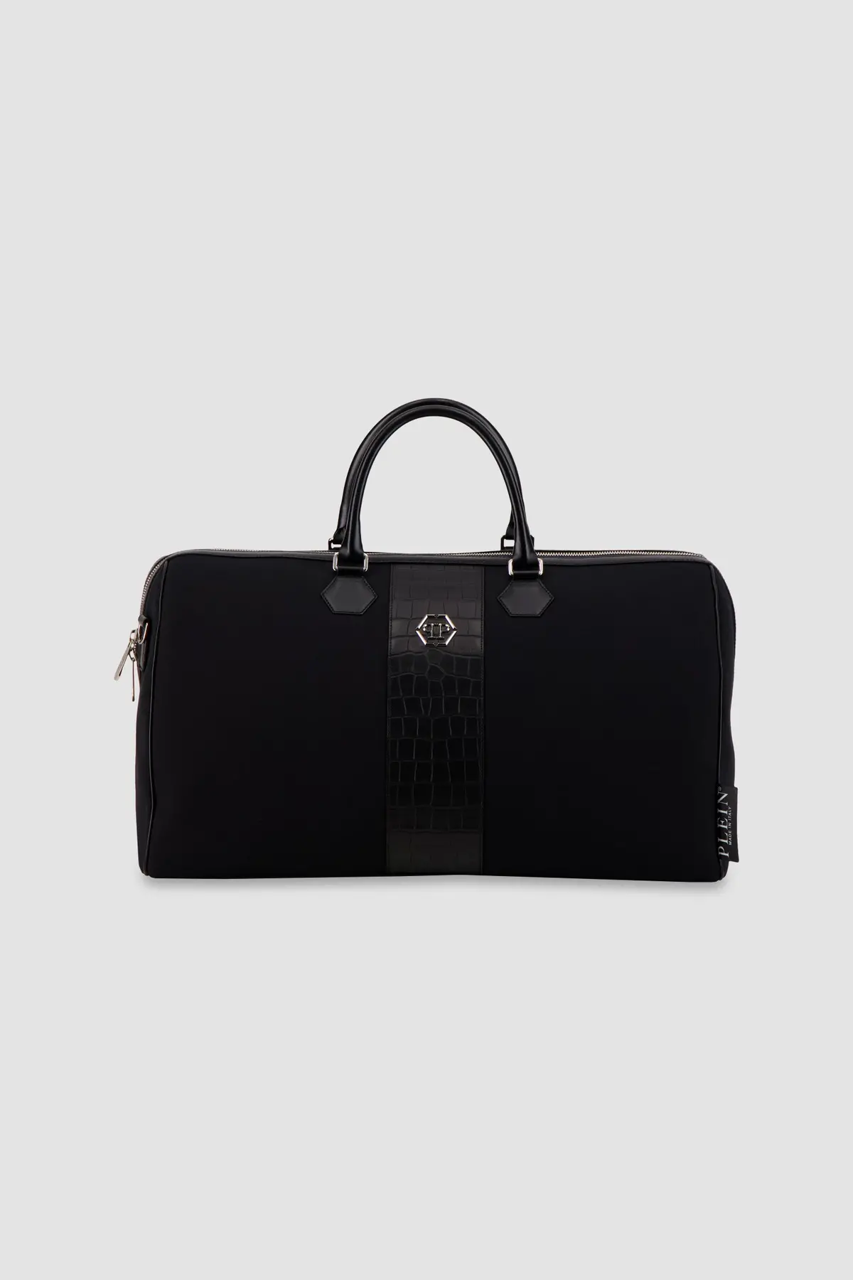 Philipp Plein Croco Effect Canvas Handle Bag 1