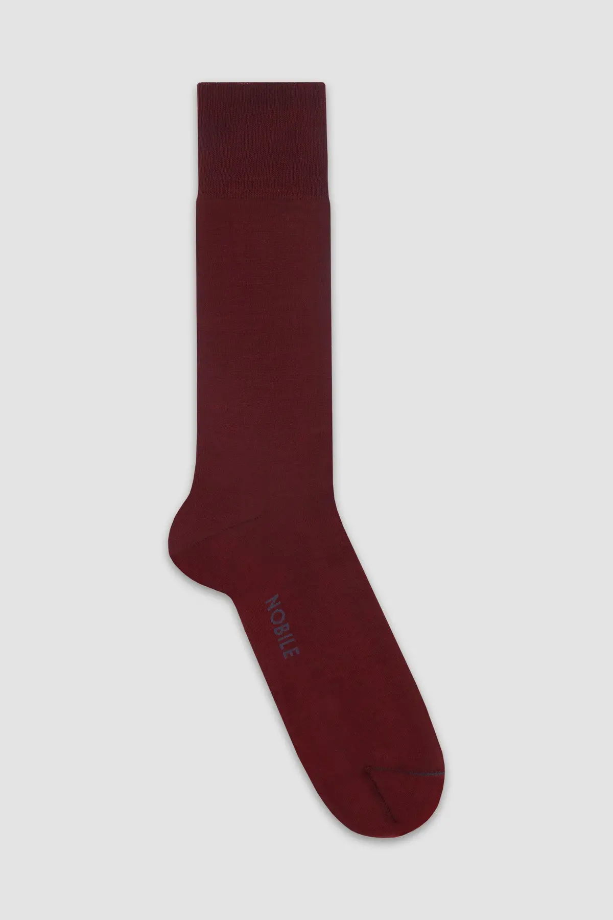 Nobile Solid Burgundy Crew Socks 1