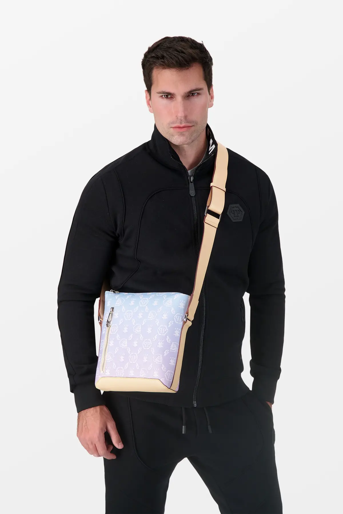 Philipp Plein Multicolor Leather Monogram Cross Body Bag 1