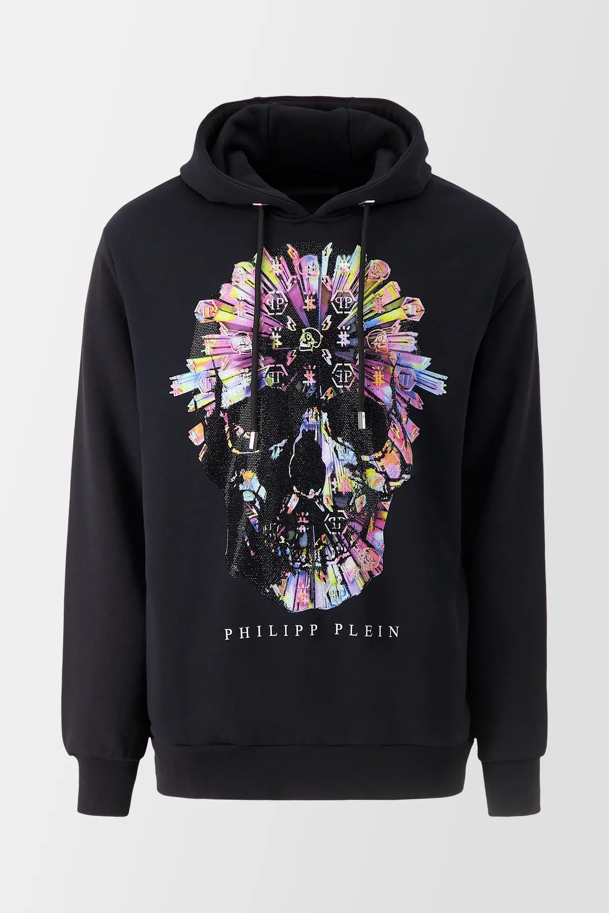 Philipp Plein Multicolor Skull Black Hoodie 1