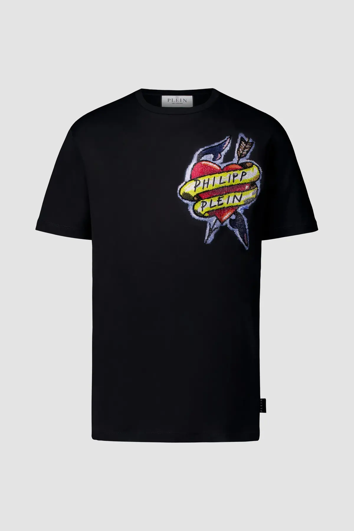 Philipp Plein Black Round Neck Ss Hawaii T-Shirt 1