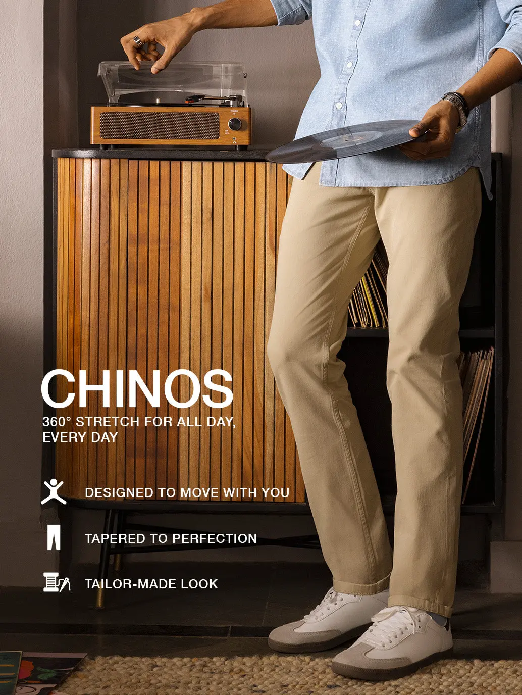 Men's 511 Beige Slim Fit Chinos 8