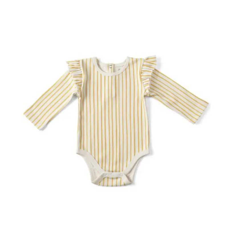 Stripes Away Long Sleeve W/ Ruffle One-Piece 1