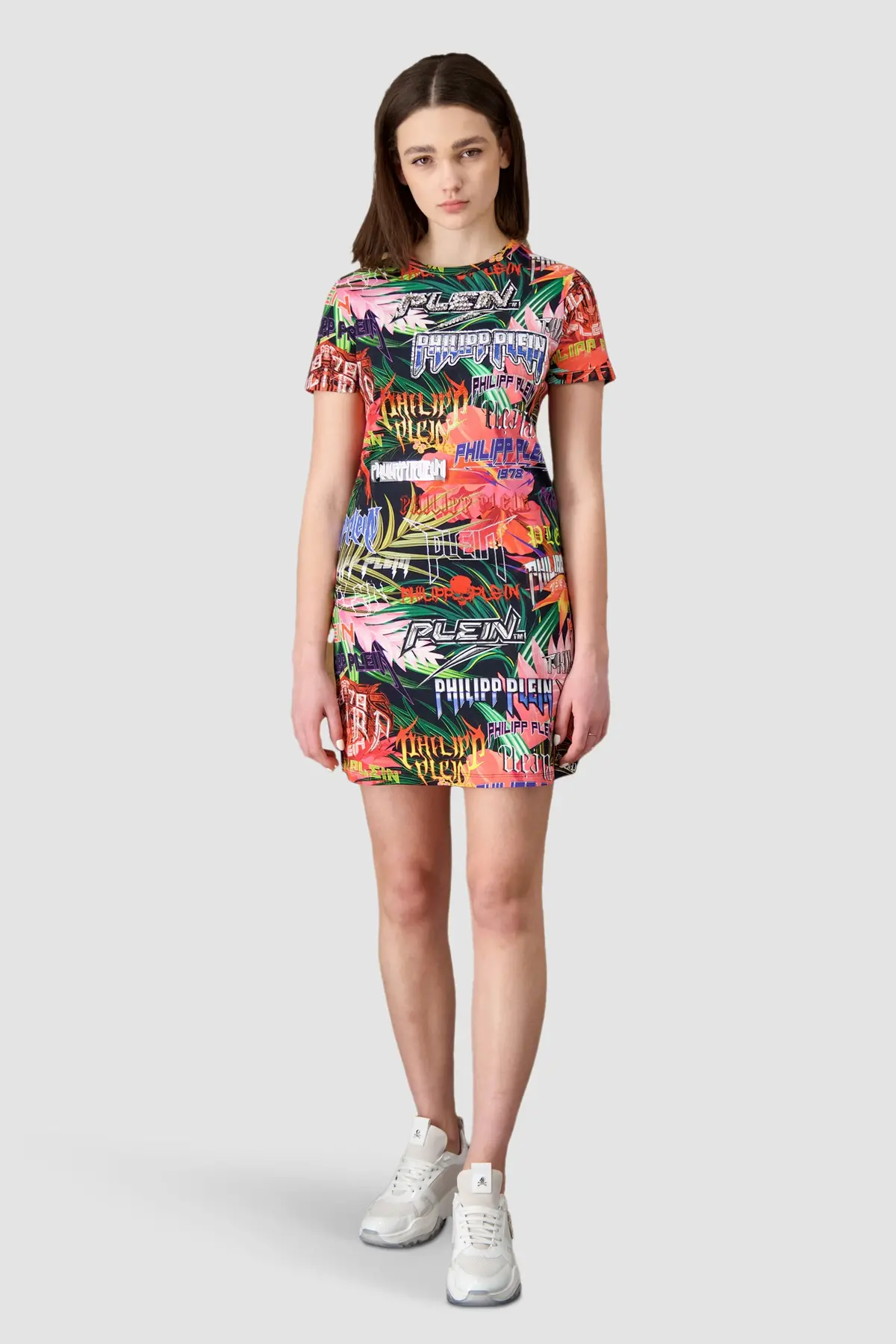 Philipp Plein Multicolor Jungle Rock Short Dress 1