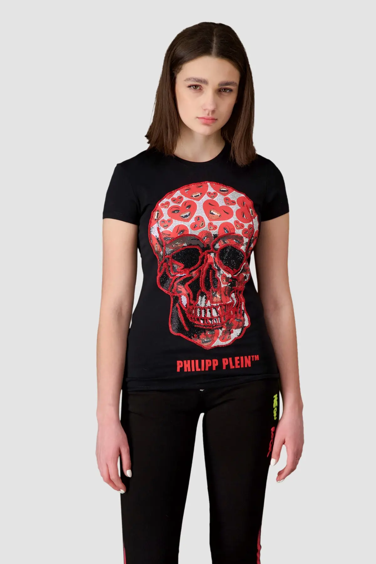 Philipp Plein Black Round Neck Ss Skull T-Shirt 1
