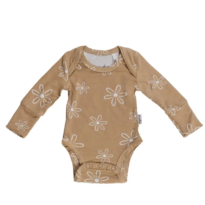 Soft Bamboo Long Sleeve Bodysuit with Playful Prints - Image 14