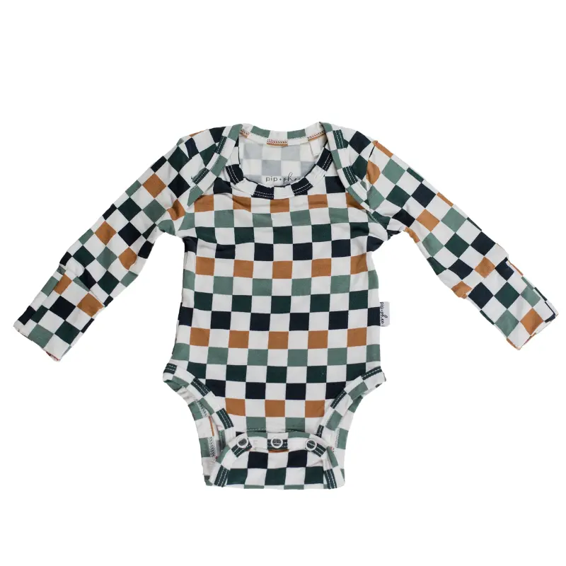 Soft Bamboo Long Sleeve Bodysuit with Playful Prints - Image 15