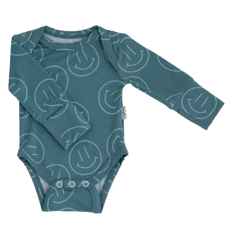Soft Bamboo Long Sleeve Bodysuit with Playful Prints - Image 3