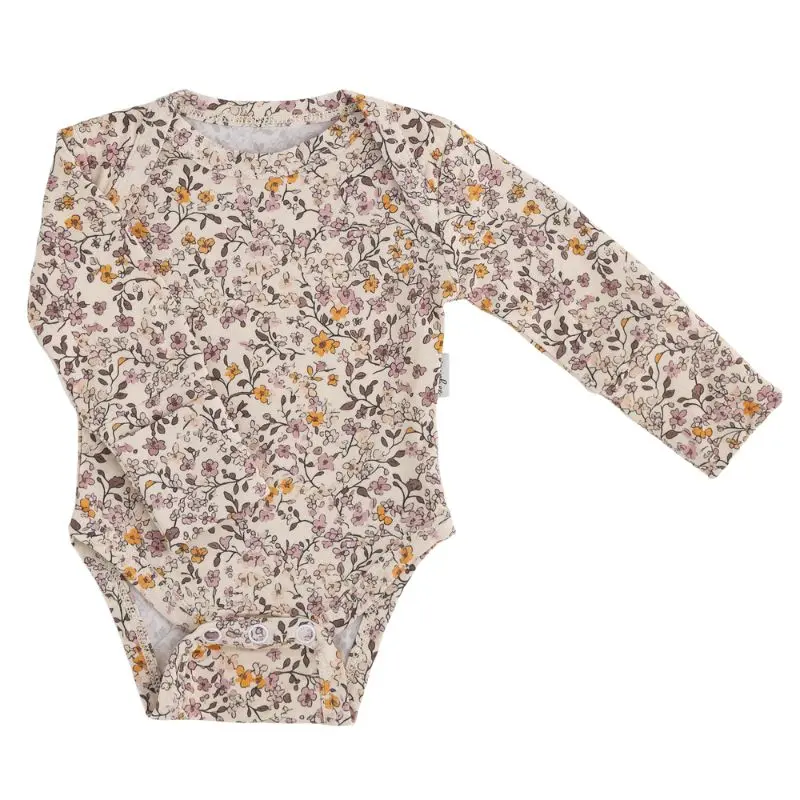 Soft Bamboo Long Sleeve Bodysuit with Playful Prints - Image 5