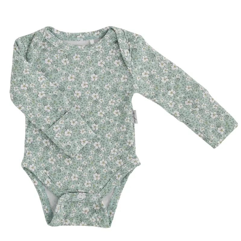 Long Sleeve Bamboo Bodysuit - Prints 15