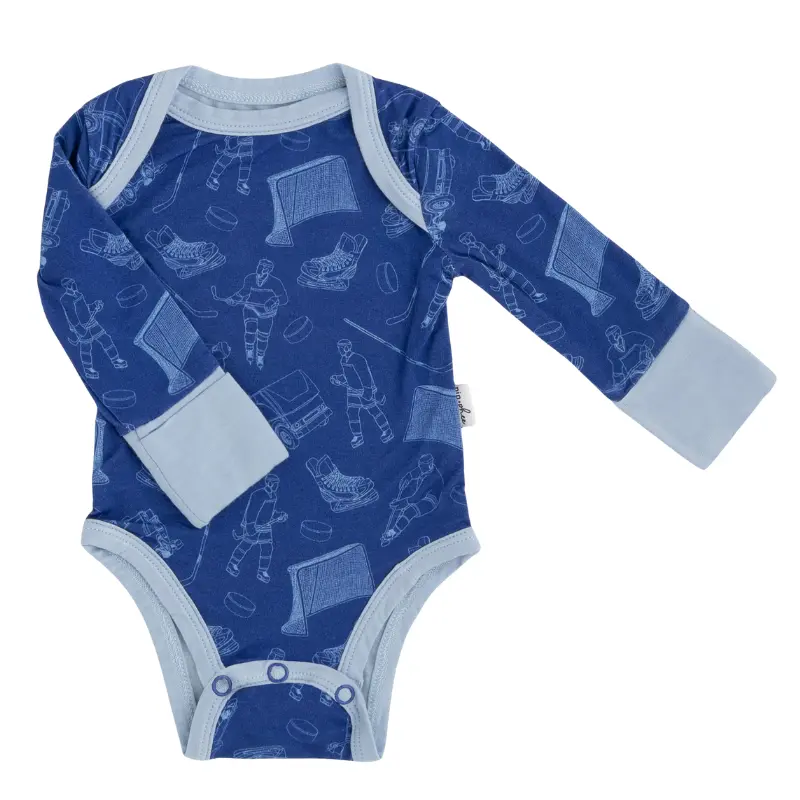 Soft Bamboo Long Sleeve Bodysuit with Playful Prints - Image 10