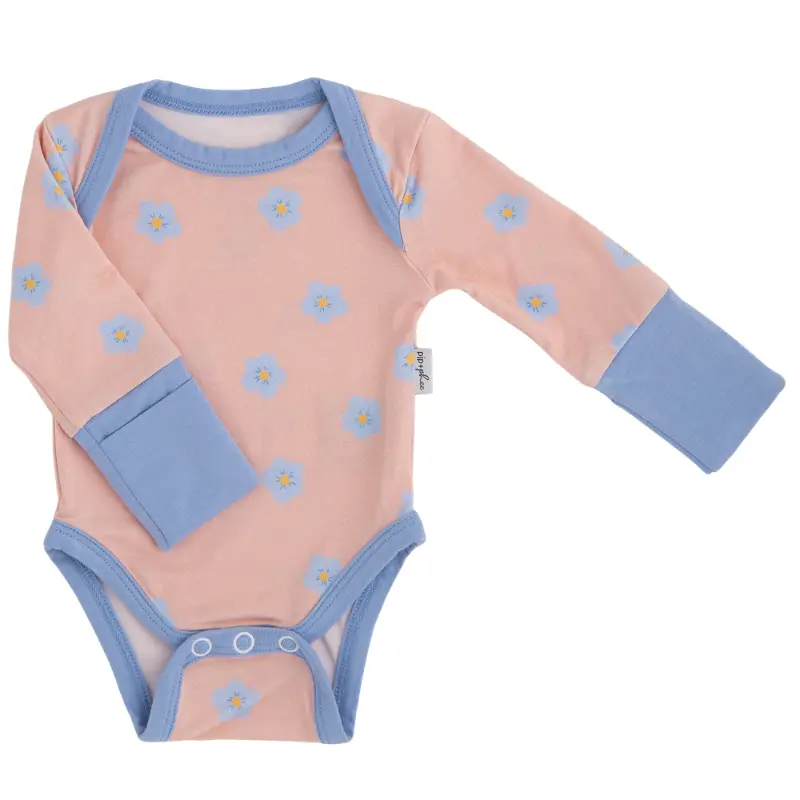 Long Sleeve Bamboo Bodysuit - Prints 17