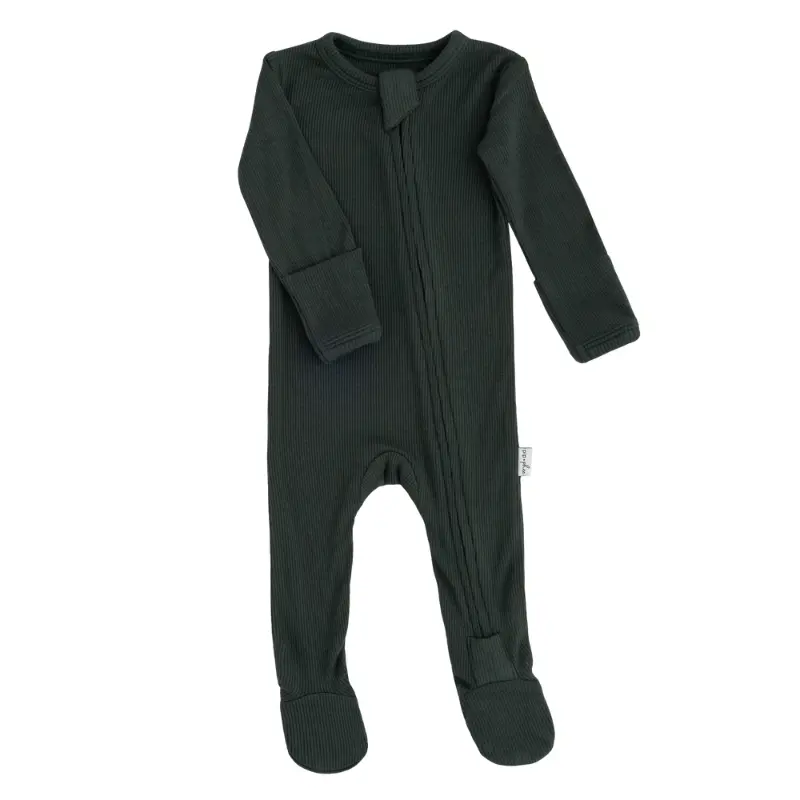 Soft Organic Cotton Ribbed Footed Sleepers - Image 4