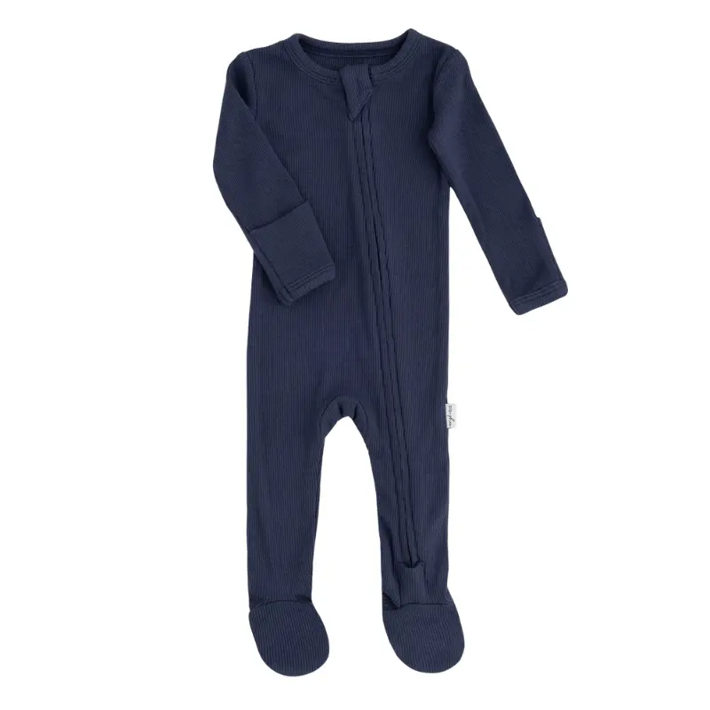 Soft Organic Cotton Ribbed Footed Sleepers - Image 9
