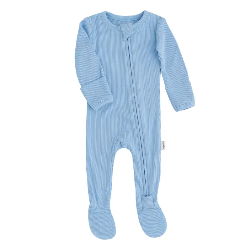 Soft Organic Cotton Ribbed Footed Sleepers - Image 17