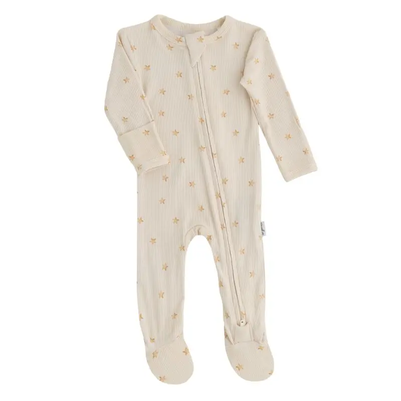 Cotton Ribbed Footed Sleepers 1