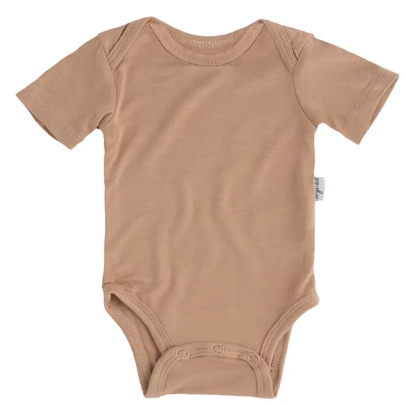 Bamboo Short Sleeve Bodysuits - Solids 1