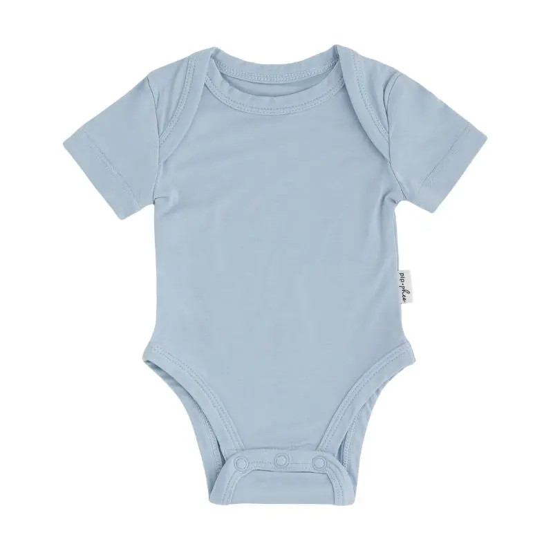 Bamboo Short Sleeve Bodysuits - Solids (Overstock) 4