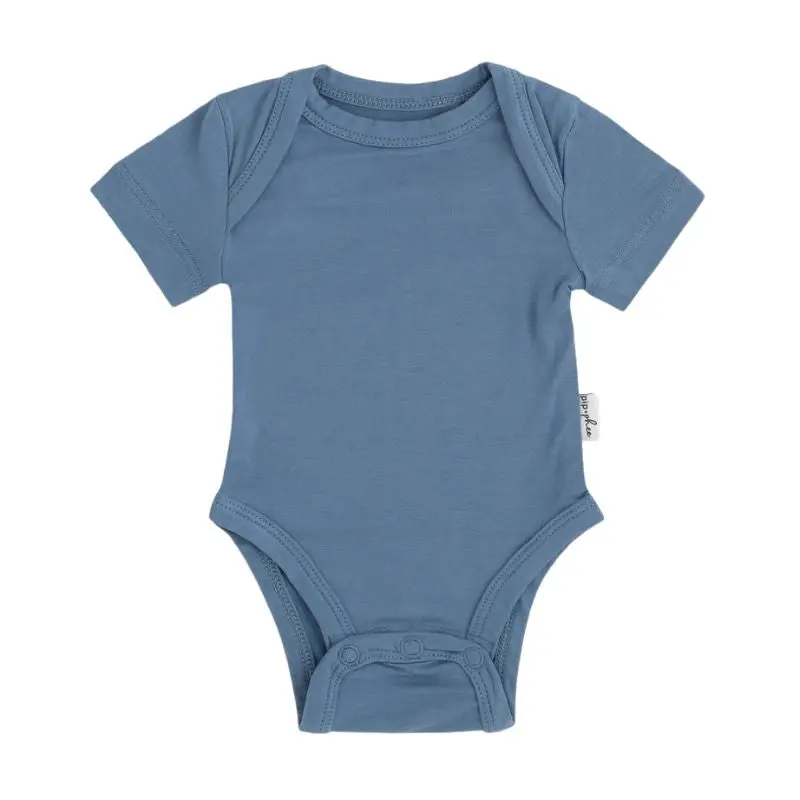 Bamboo Short Sleeve Bodysuits - Solids (Overstock) 3