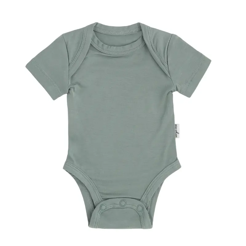 Bamboo Short Sleeve Bodysuits - Solids (Overstock) 5