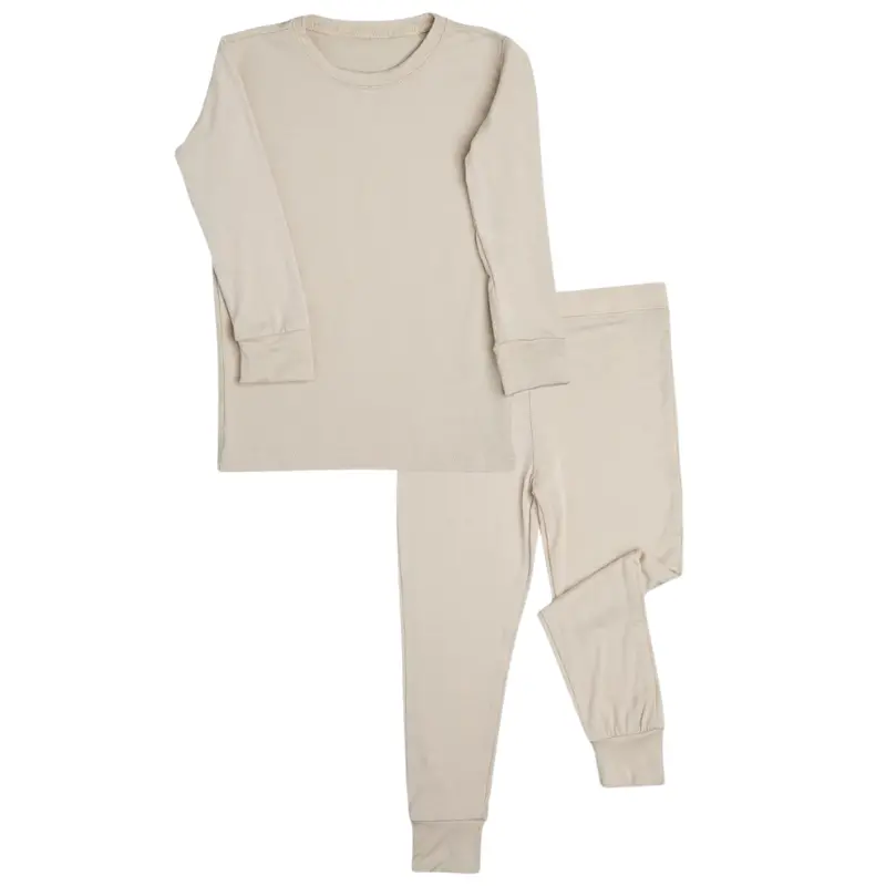 2 Piece Long Sleeve Bamboo Set - Solids (Overstock) 8
