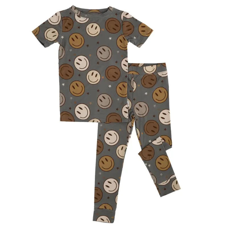 Bamboo Short Sleeve 2-Piece Pajama Set 1