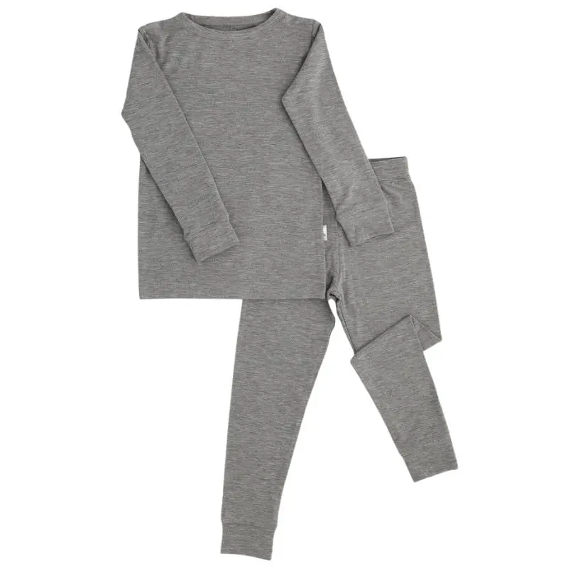 2 Piece Long Sleeve Bamboo Set - Solids (Overstock) 5