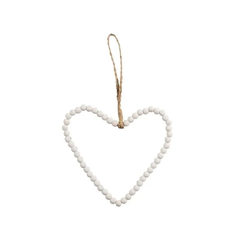 Wooden Beaded Heart 1