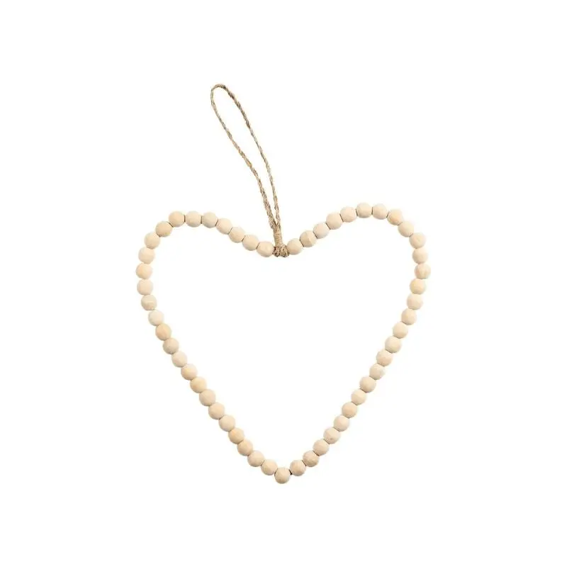 Wooden Beaded Heart 2