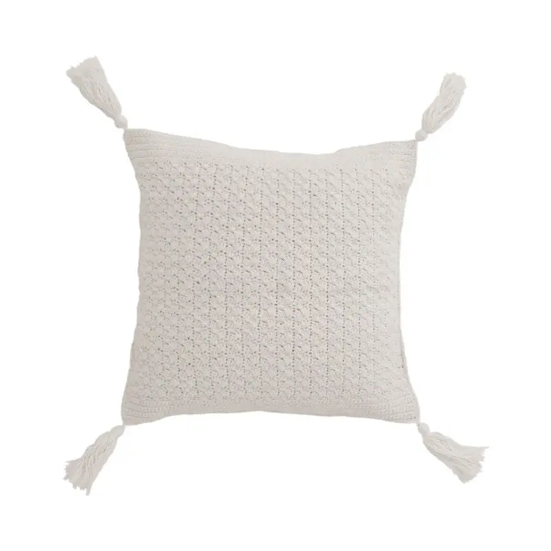 Crochet Pillow With Tassels 1