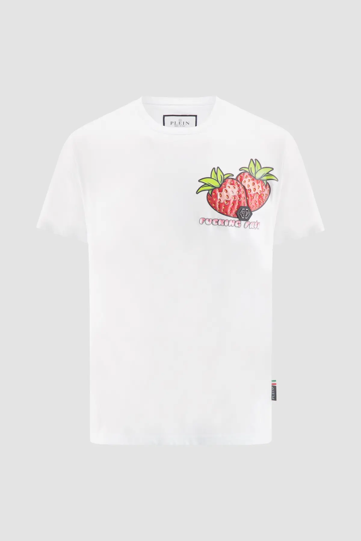 Philipp Plein White Round Neck Ss Tutti Frutti 011S24 T-Shirt 1