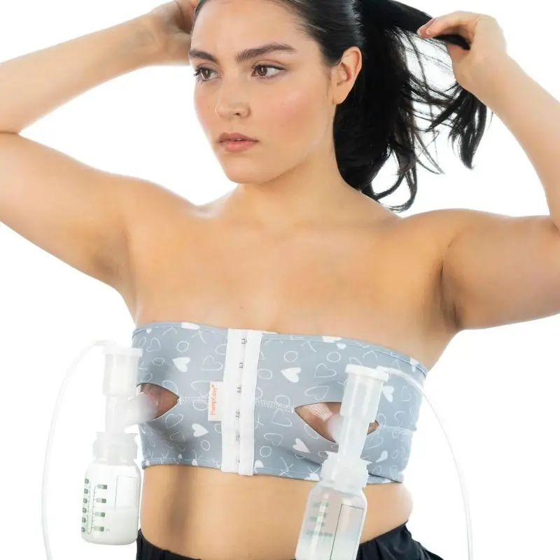 Pumpease Hands Free Pumping Bra - Hugs And Kisses 1