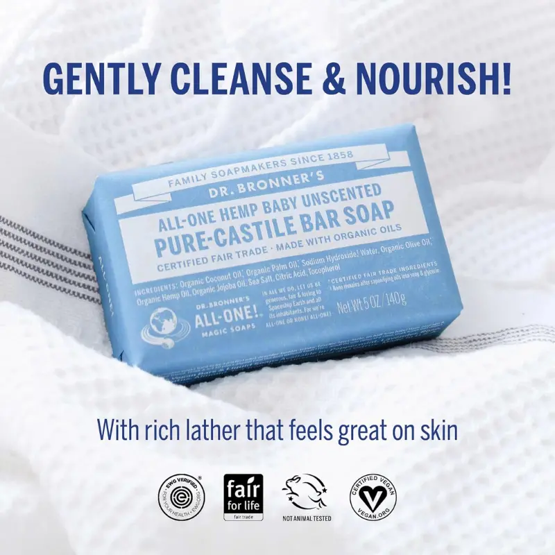 Pure-Castile Baby Unscented Magic Bar Soaps 2