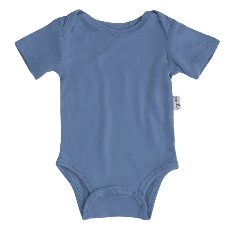 Bamboo Short Sleeve Bodysuits - Solids (Overstock) 9