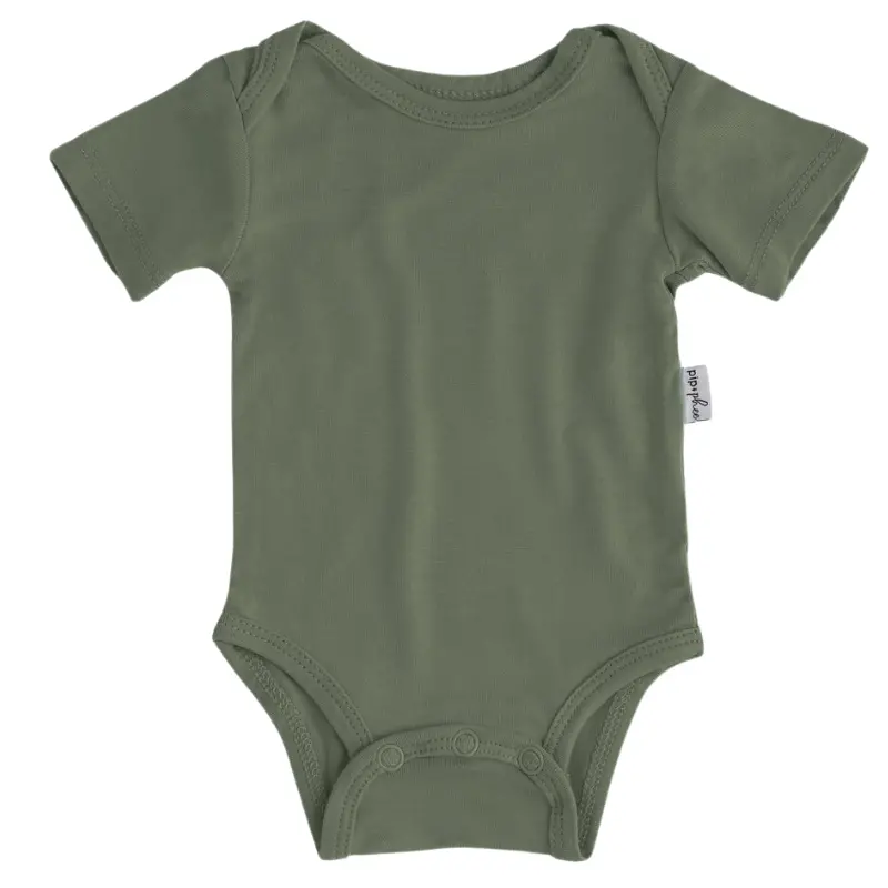 Bamboo Short Sleeve Bodysuits - Solids (Overstock) 16