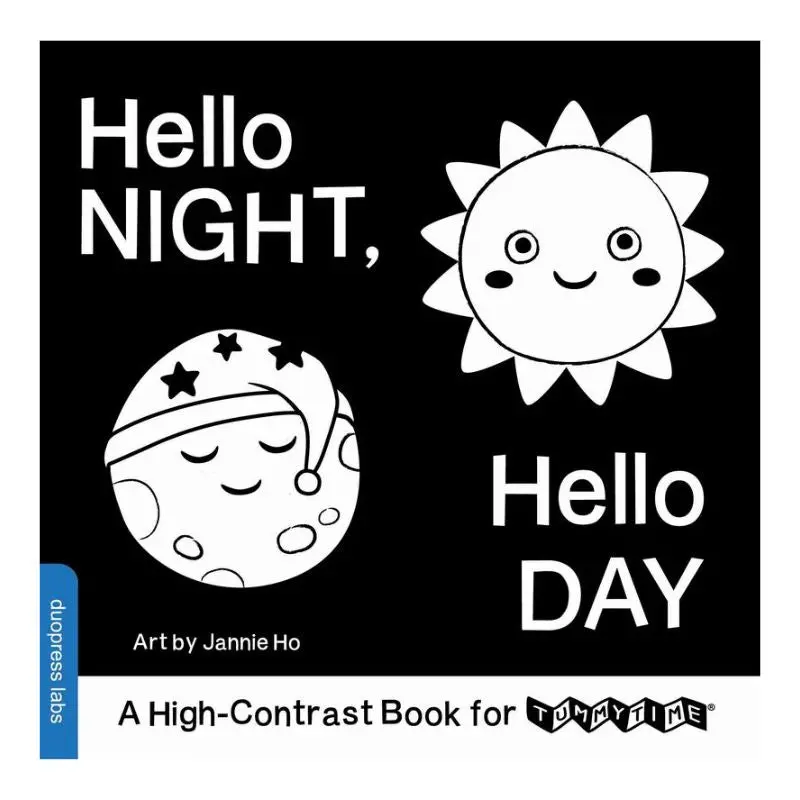 Hello Night, Hello Day A High-Contrast Book For Tummytime 1